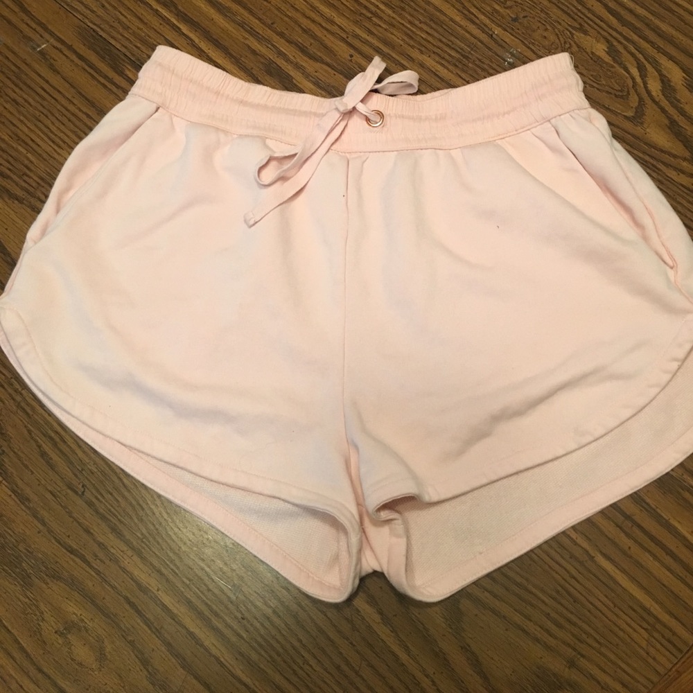 Pastel Pink Drawstring Shorts