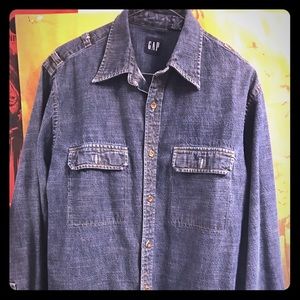 Denim button down shirt