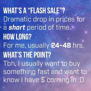 ⚡️FLASH SALE: what does it mean??⚡️