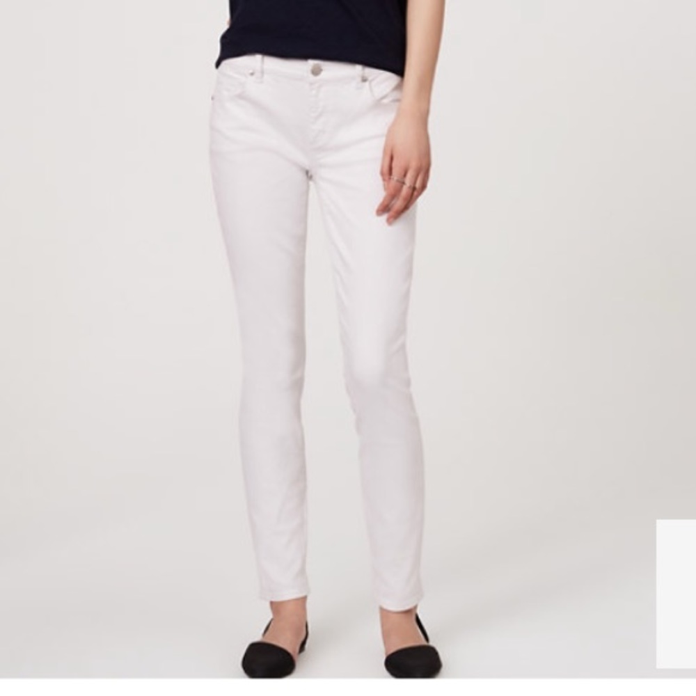 Loft White Straight Leg Jeans