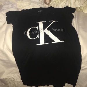 Women's black Calvin Klein t-shirt dress