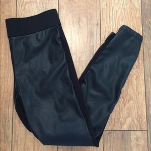 Loft faux leather seamed ponte leggings