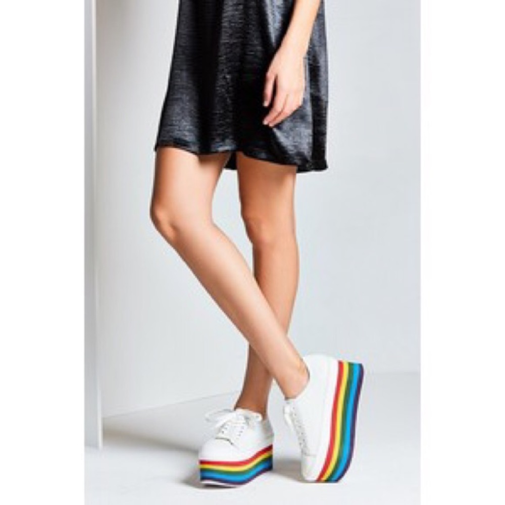Jeffrey Campbell Rainbow Platform Sneaker 8.5