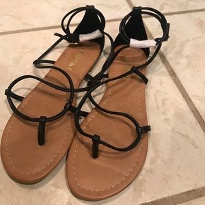 Never worn black strappy sandal