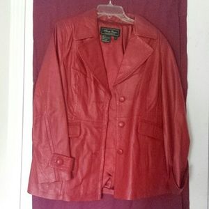 Genuine leather blazer