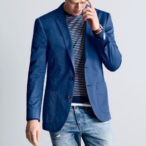 J Crew Men's Cotton Summer Blazer Brown Buttons