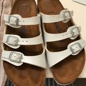 $135 Florida Birkenstocks white. Great condition