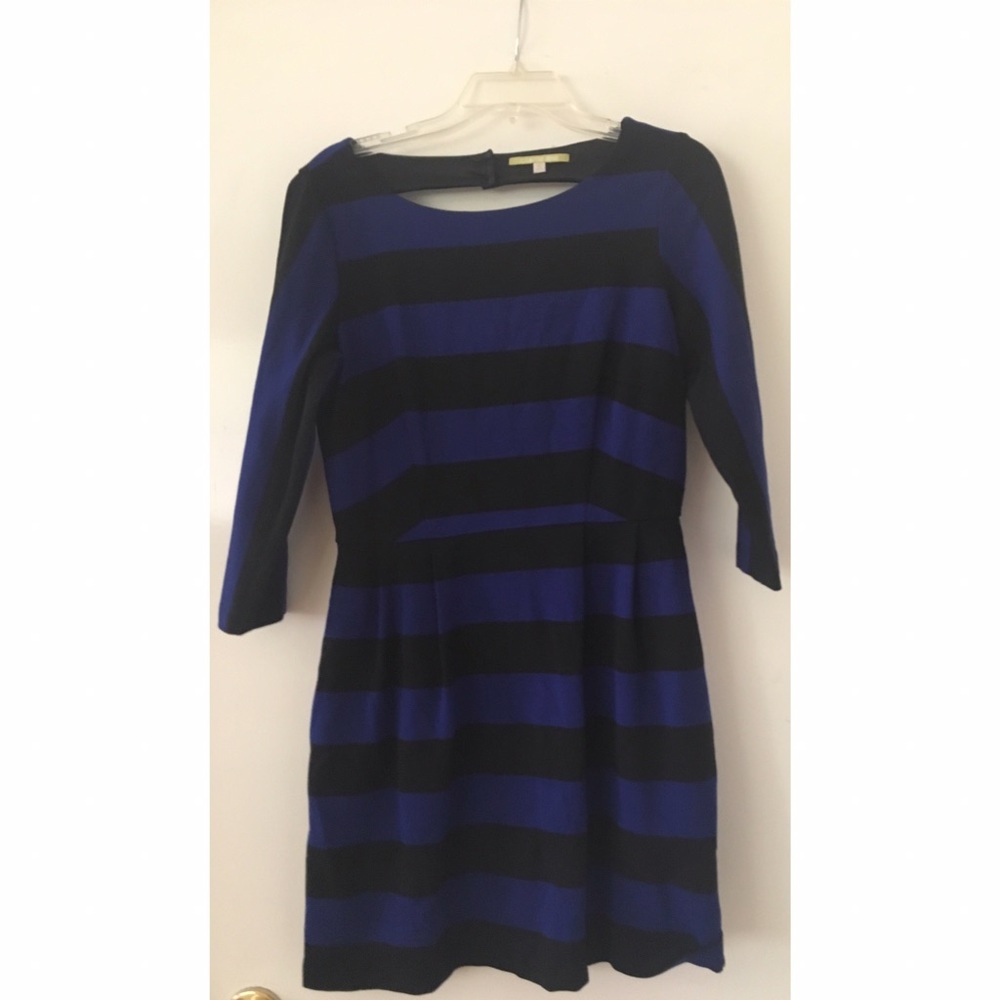 Striped Black and Blue Dress