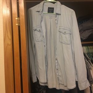 American Eagle Denim Button Down Cardigan