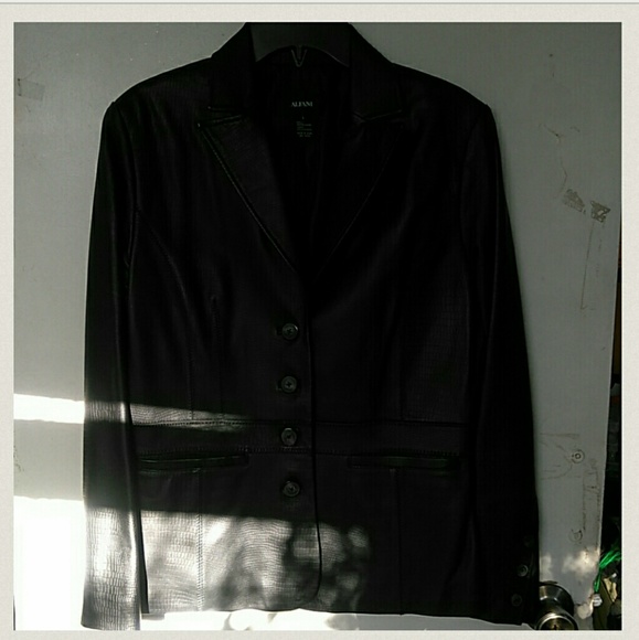 Used ALFANI Women's faux leather jacket SIZE L - Picture 2 of 8