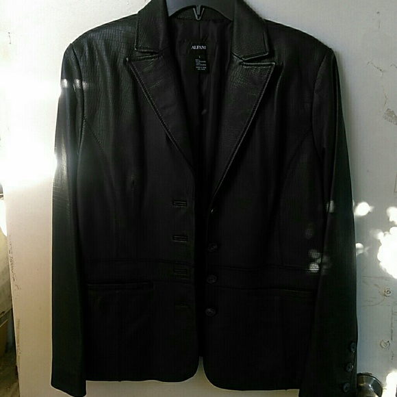 Used ALFANI Women's faux leather jacket SIZE L - Picture 3 of 8