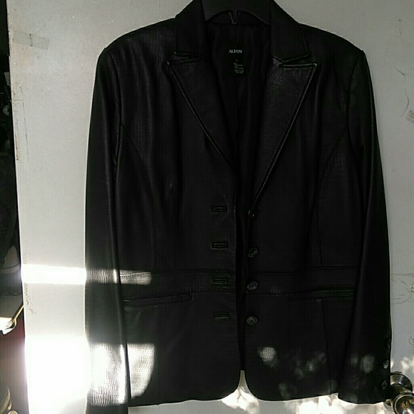 Used ALFANI Women's faux leather jacket SIZE L - Picture 4 of 8