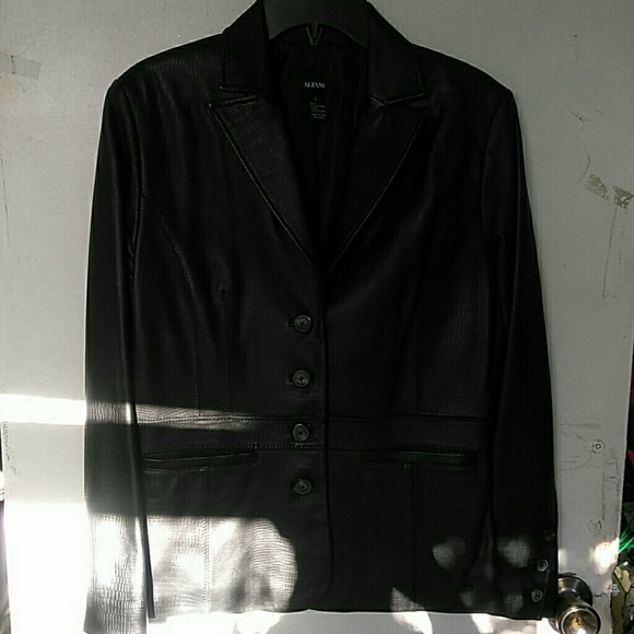 Used ALFANI Women's faux leather jacket SIZE L - Picture 5 of 8