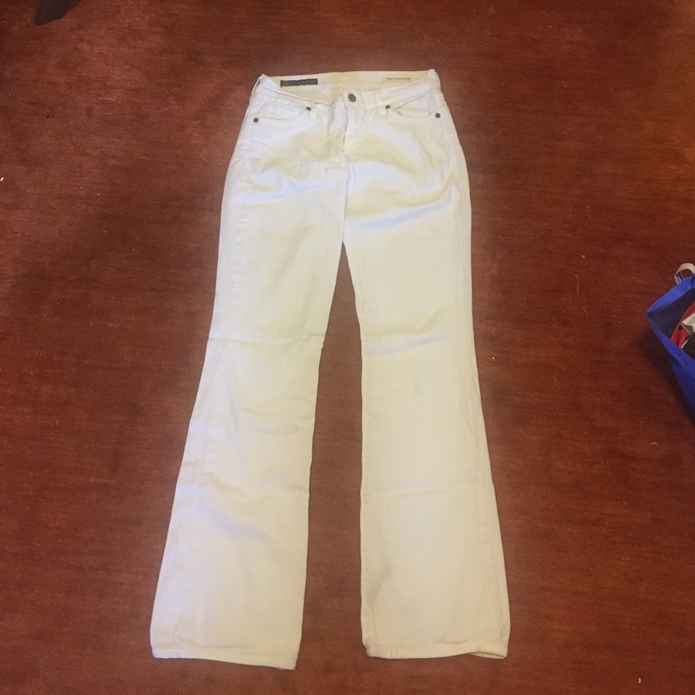 White bootcut jeans