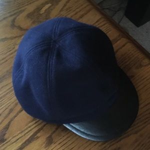 VINCE CAMUTO WOOL CASHMERE LEATHER BRIM HAT