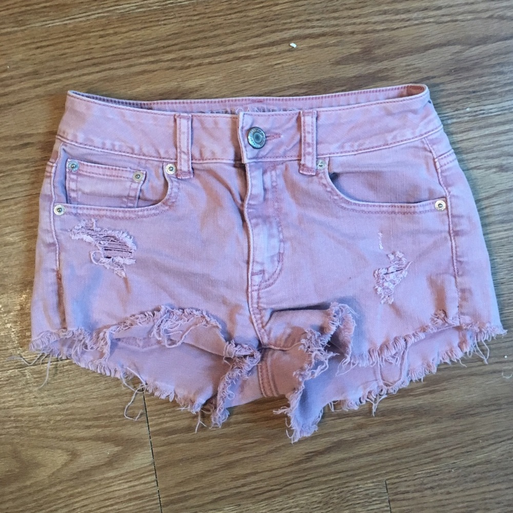 Purple Jean Shorts