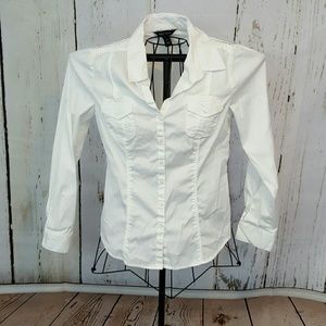 WHBM White Dress Shirt, Size 6