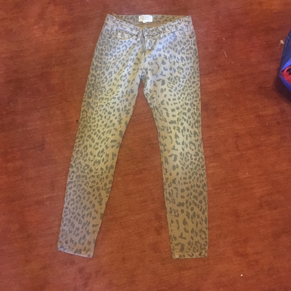 Cheetah skinny jeans