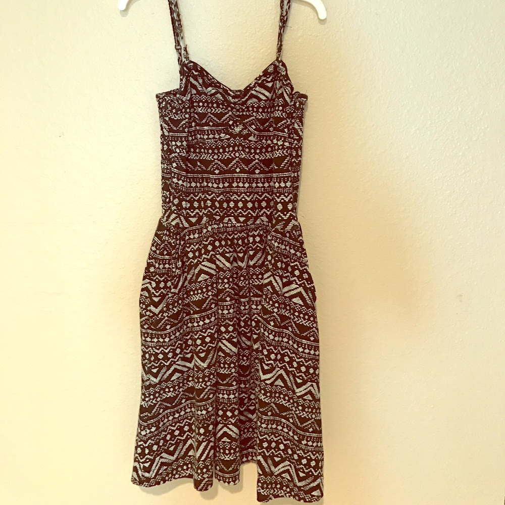 SALE!! Black and white printed summer dress!
