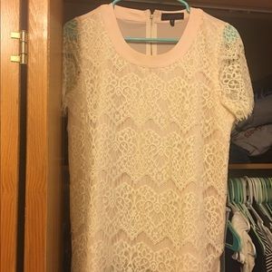 Pink and cream lace top!