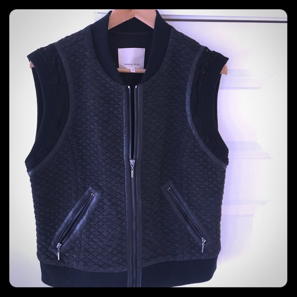 Rebecca Taylor lace panel inset vest