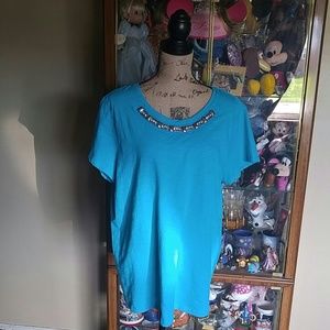 St. John's Bay beautiful aqua blue blouse St. John's Bay beautiful aqua blue blouse