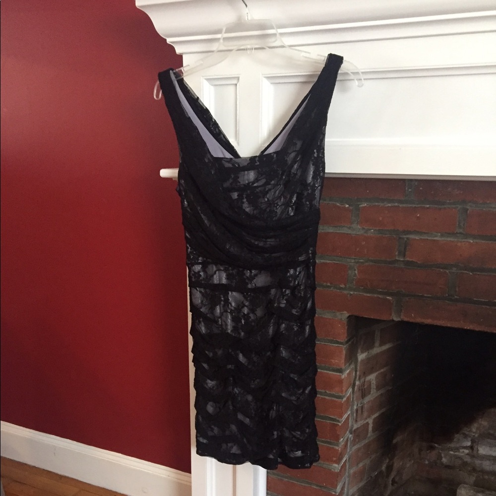 Express black lace cocktail dress