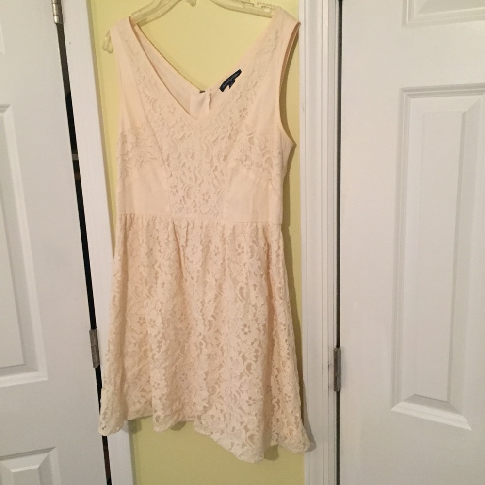 Lacey cream spring dress