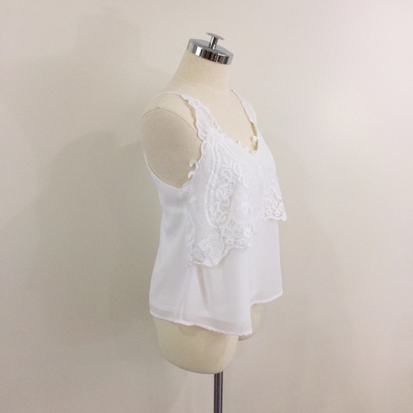 [ lemonade ] NWOT white layered crochet tank - Picture 3 of 8