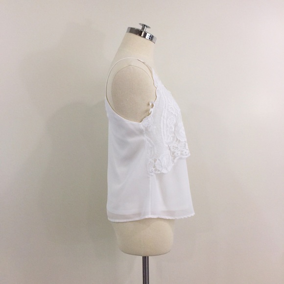 [ lemonade ] NWOT white layered crochet tank - Picture 4 of 8