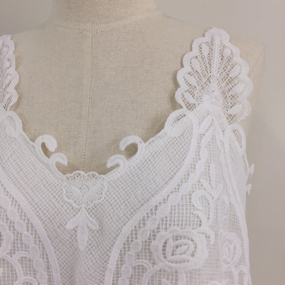 [ lemonade ] NWOT white layered crochet tank - Picture 6 of 8