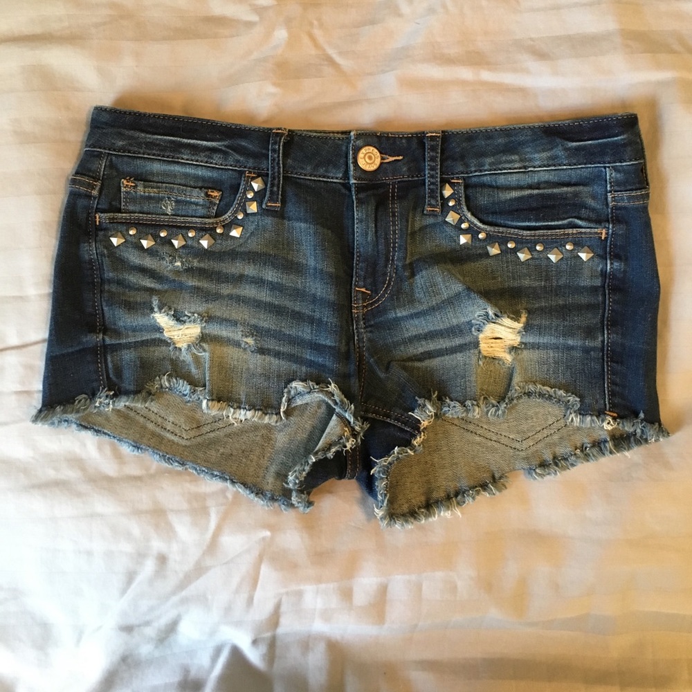 Express Denim Shorts with Stud Details