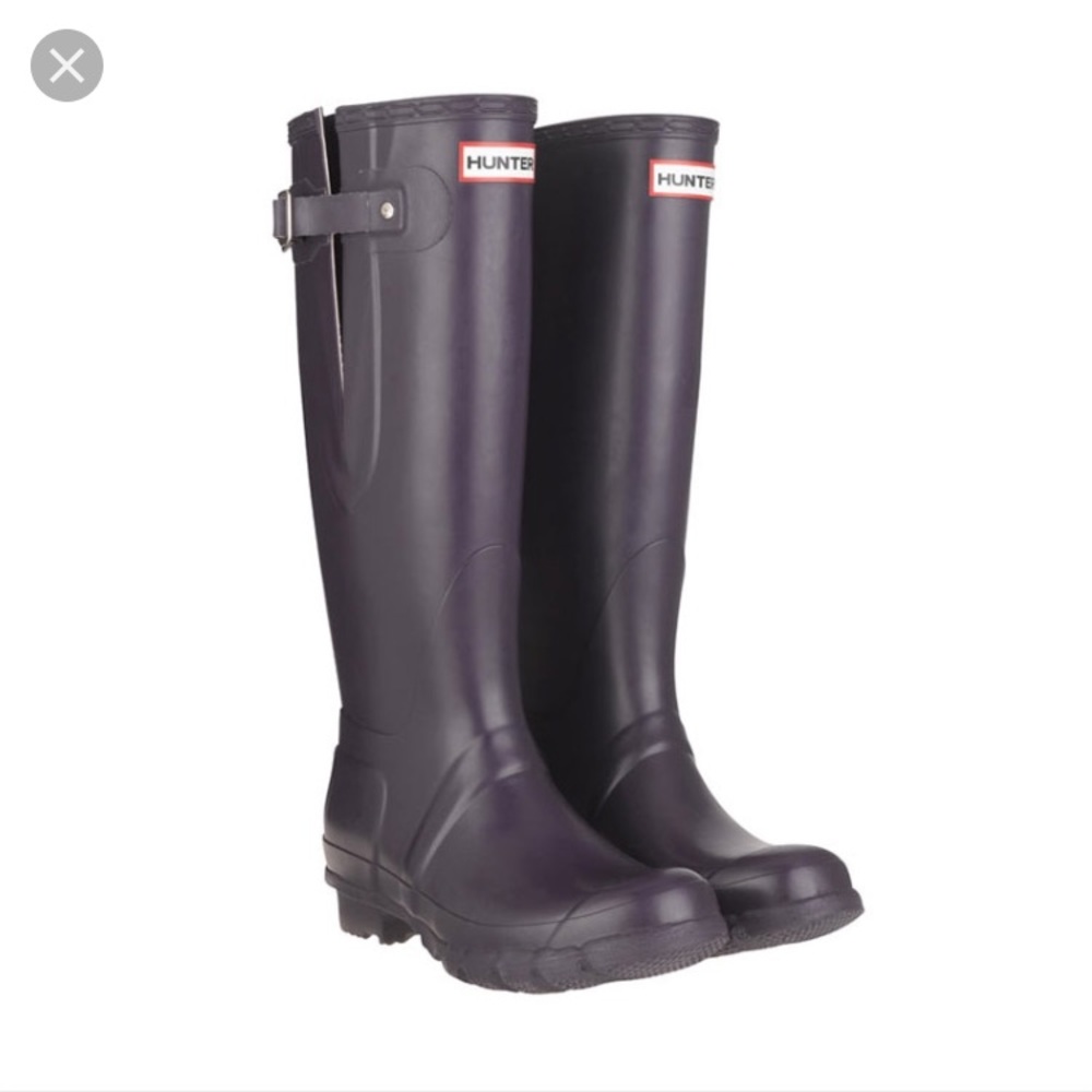 Hunter Aubergine tall boots