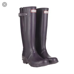 Hunter Aubergine tall boots