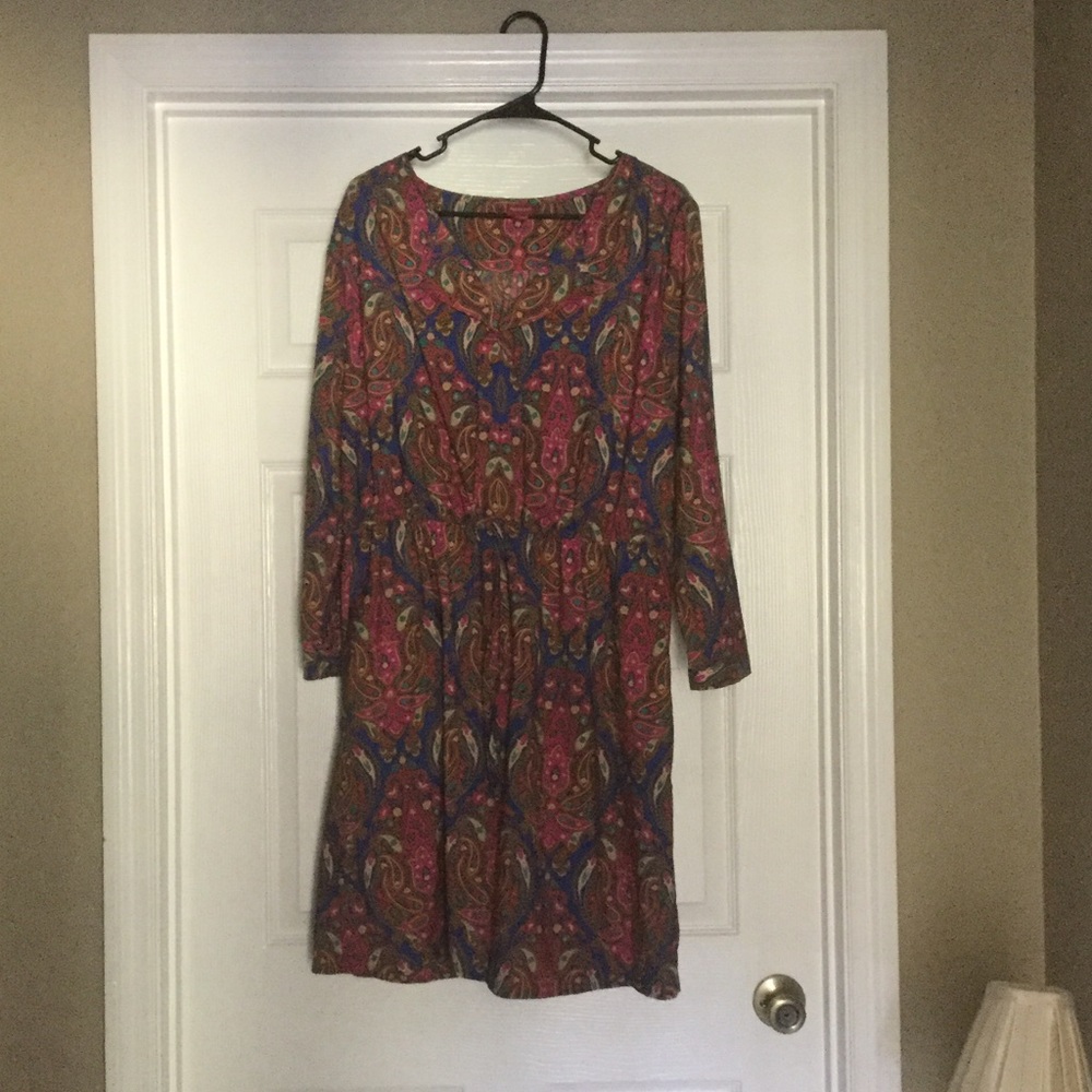 Blue/Pink/Gold Paisley Merona Dress