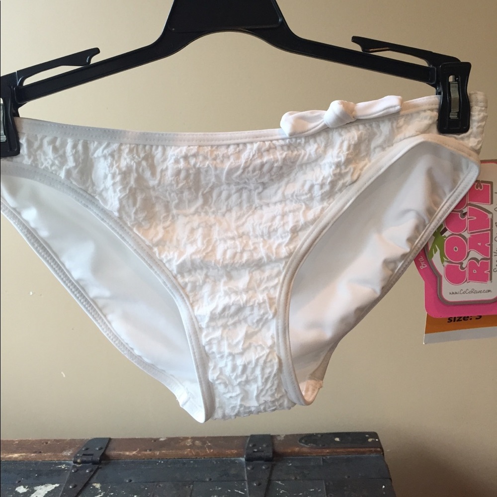 White bathing suit bottoms size S