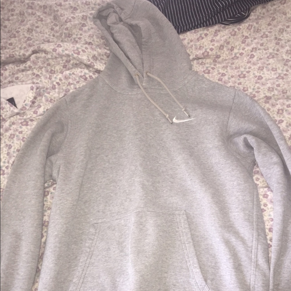 Grey Nike Swoosh Hoodie