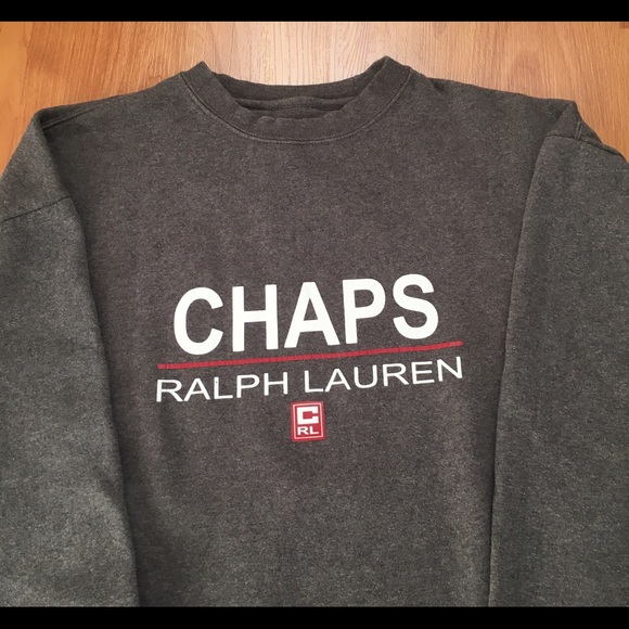 Vtg. 90s Chaps Ralph Lauren Spell Out Crewneck - Picture 3 of 5