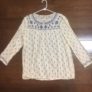 Lucky Brand top (quarter length sleeves) Size M