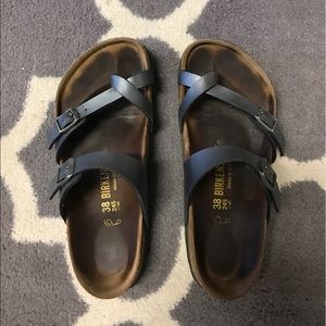 Blue Metallic Birkenstocks