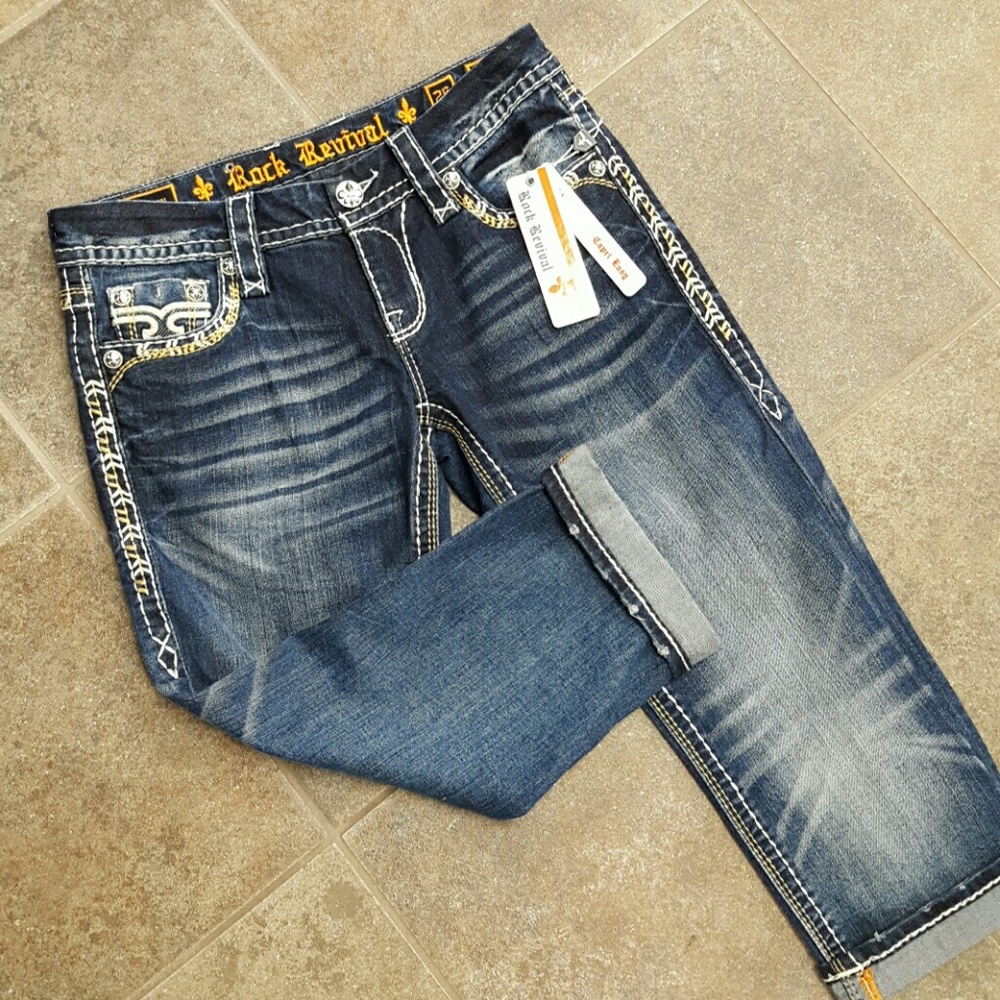 Women's Rock Revival Easy Capri