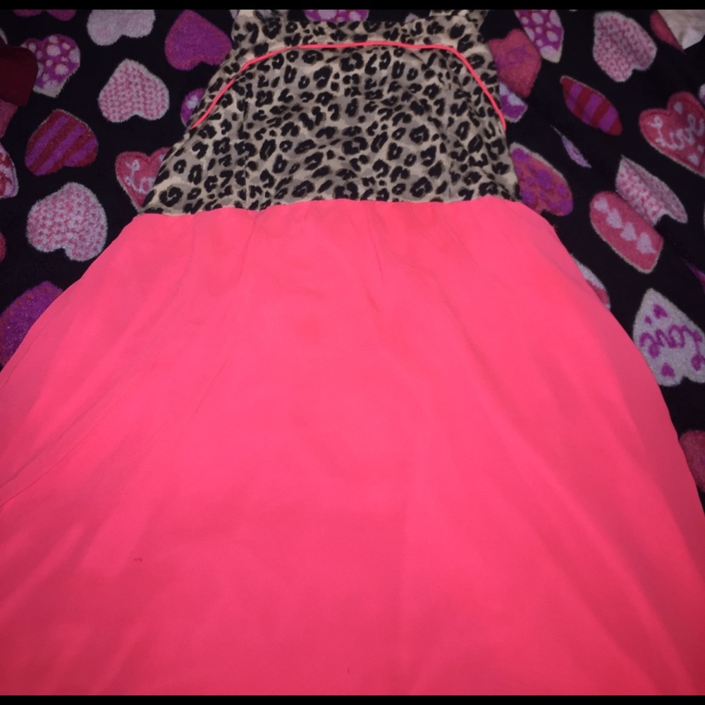 Pink and cheetah print dress..size XL(14-16)