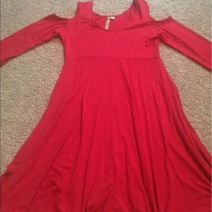 Red cutout mini dress