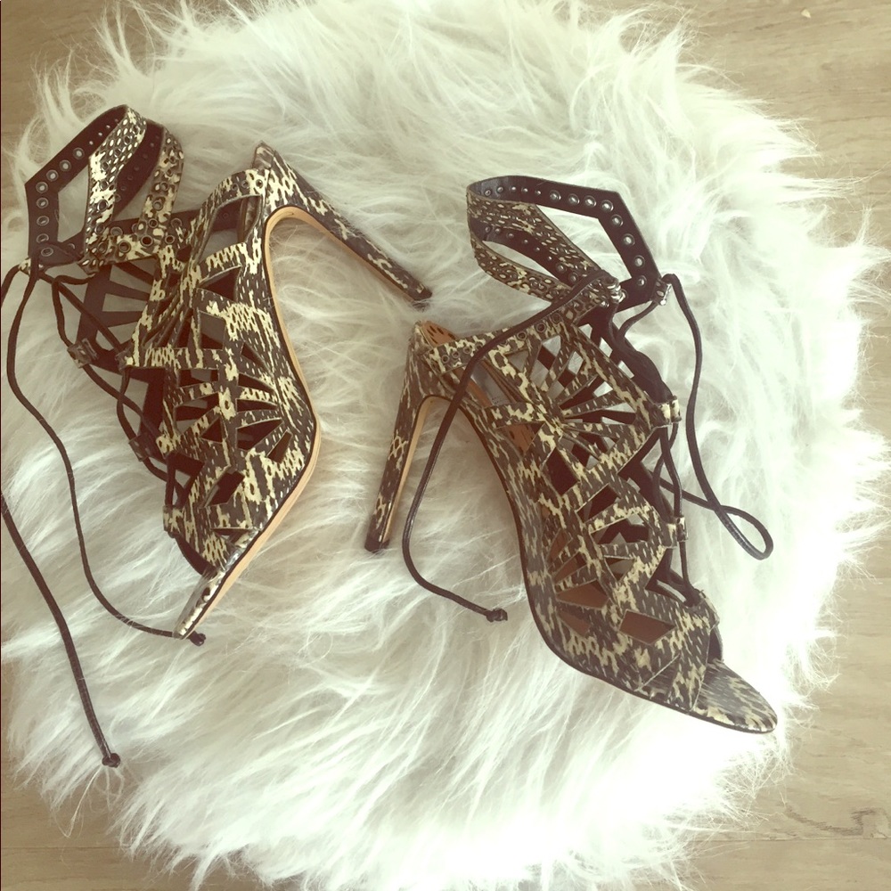 Dolce Vita lace up stiletto sandals