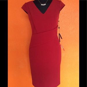 Adrianna Papell Cranberry Cap Sleeve dress