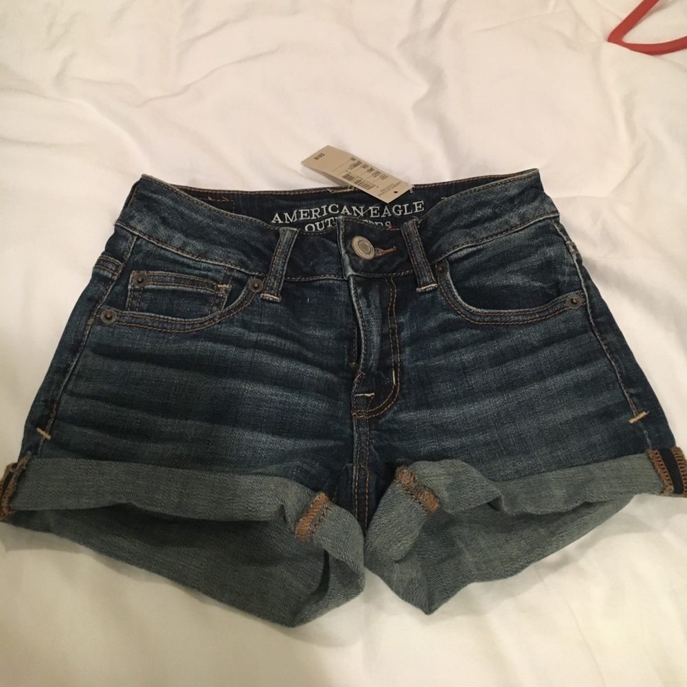 American eagle super stretch jean shorts