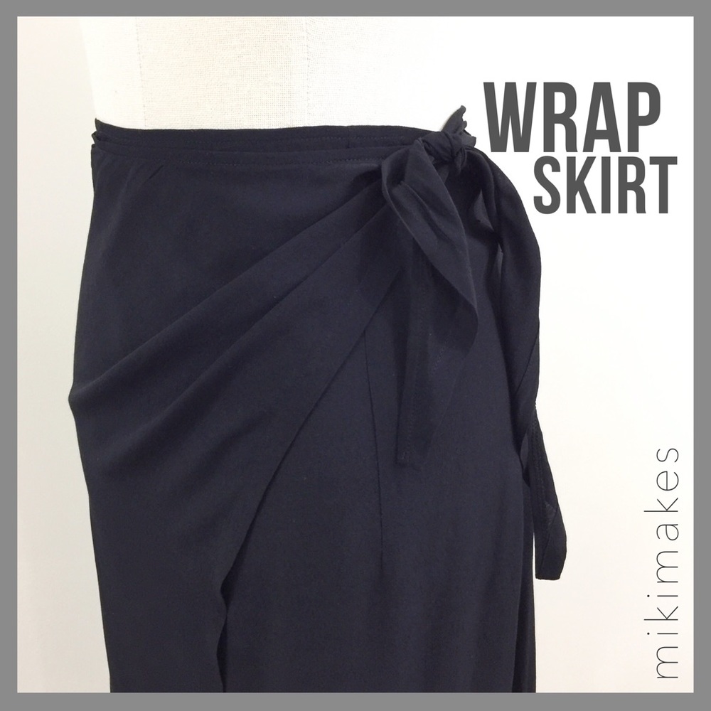 Black wrap skirt / sarong convertible to dress