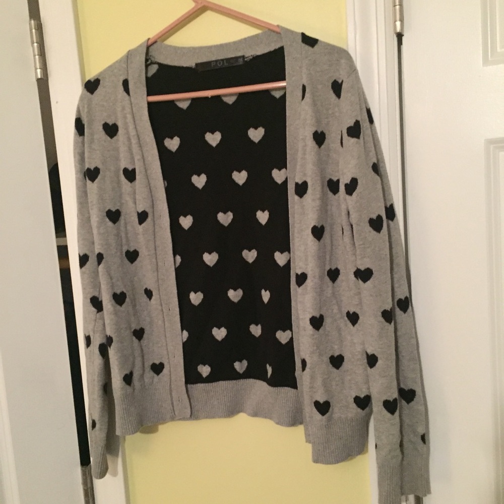 Heart cardigan size small