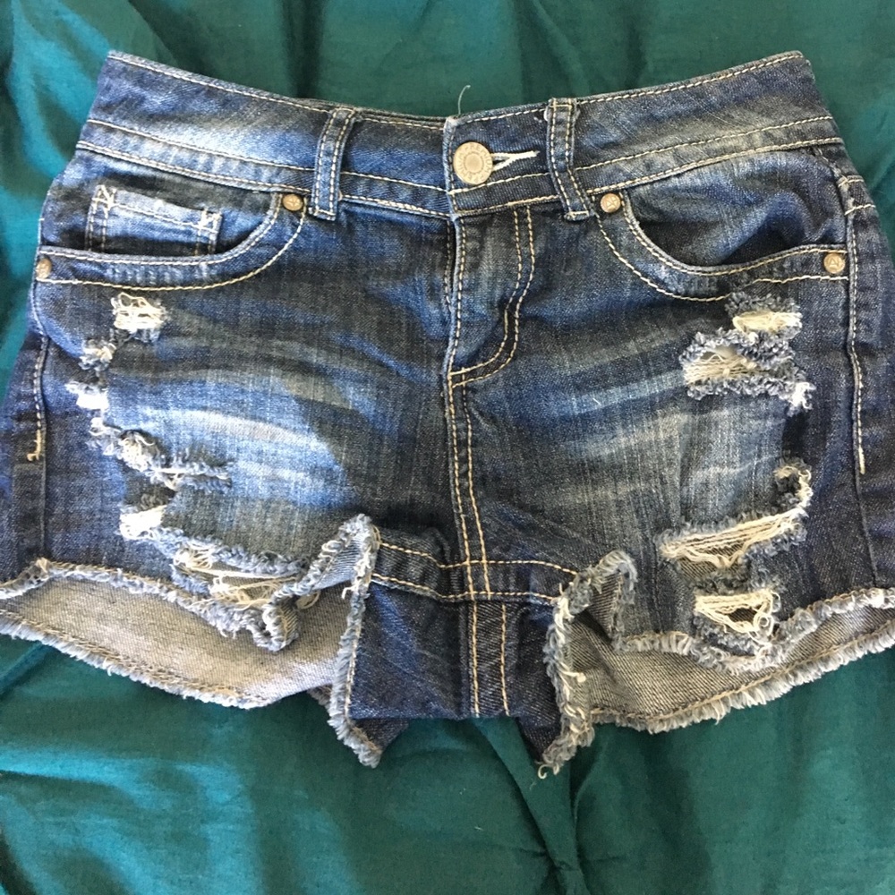 Ripped Fashionable High Waisted Shorts