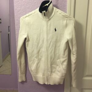 White polo zip up
